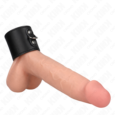 Anello per pene in pelle con chiusura a pressione 18 x5 cm – controllo e stile